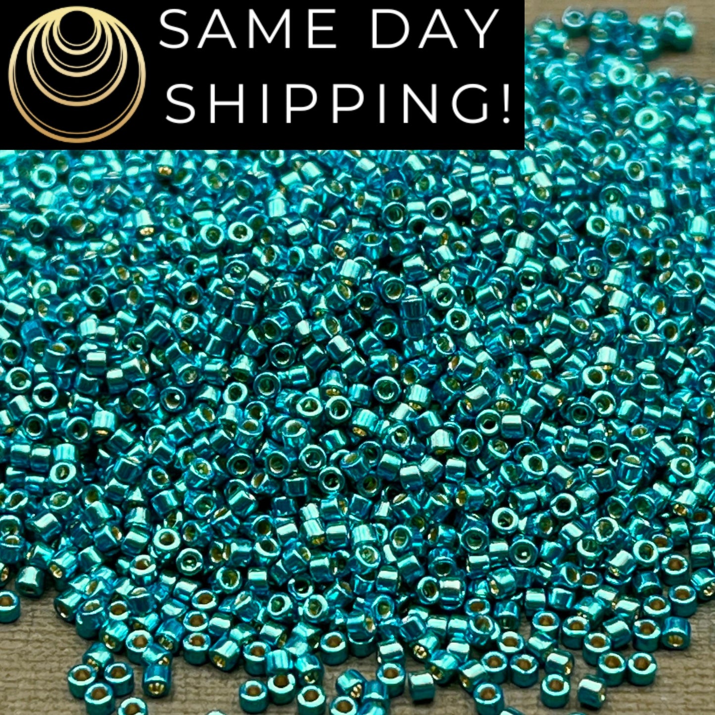 DB2513 SAME DAY SHIPPING! 1-20 Grams Miyuki 11/0 Delica Beads Duracoat Galvanized Capri Blue-Free Container!