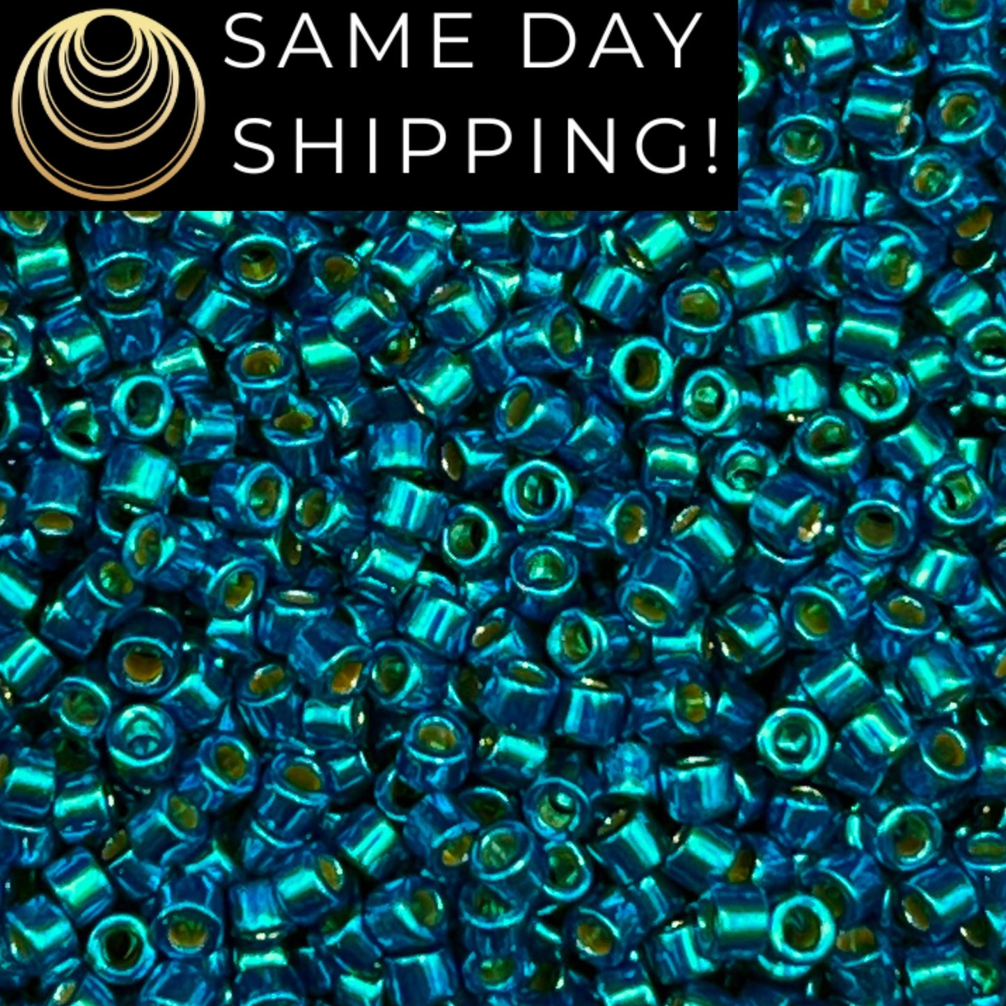 DB2514 SAME DAY SHIPPING! 1-20 Grams Miyuki 11/0 Delica Beads Duracoat Galvanized Dark Capri Blue-Free Container!