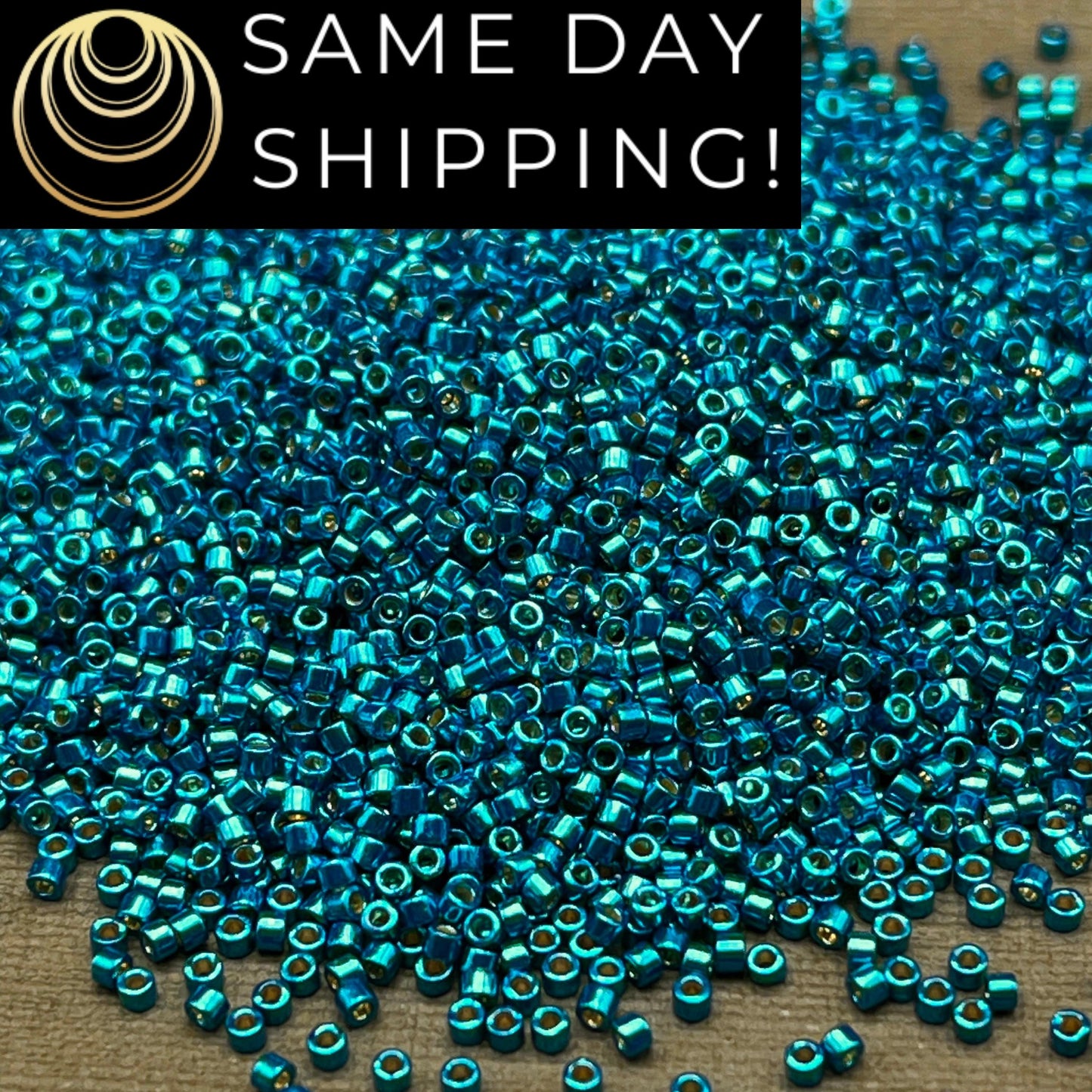 DB2514 SAME DAY SHIPPING! 1-20 Grams Miyuki 11/0 Delica Beads Duracoat Galvanized Dark Capri Blue-Free Container!