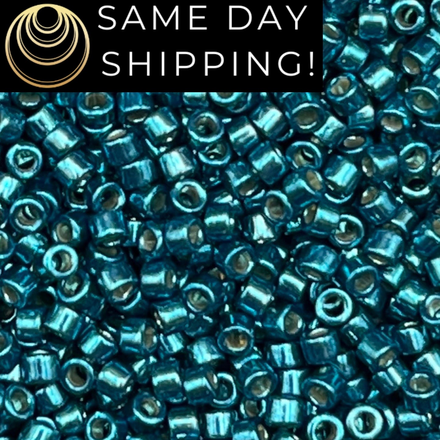DB2515 SAME DAY SHIPPING! 1-20 Grams Miyuki 11/0 Delica Beads Duracoat Galvanized Poseidon Blue-Free Container!