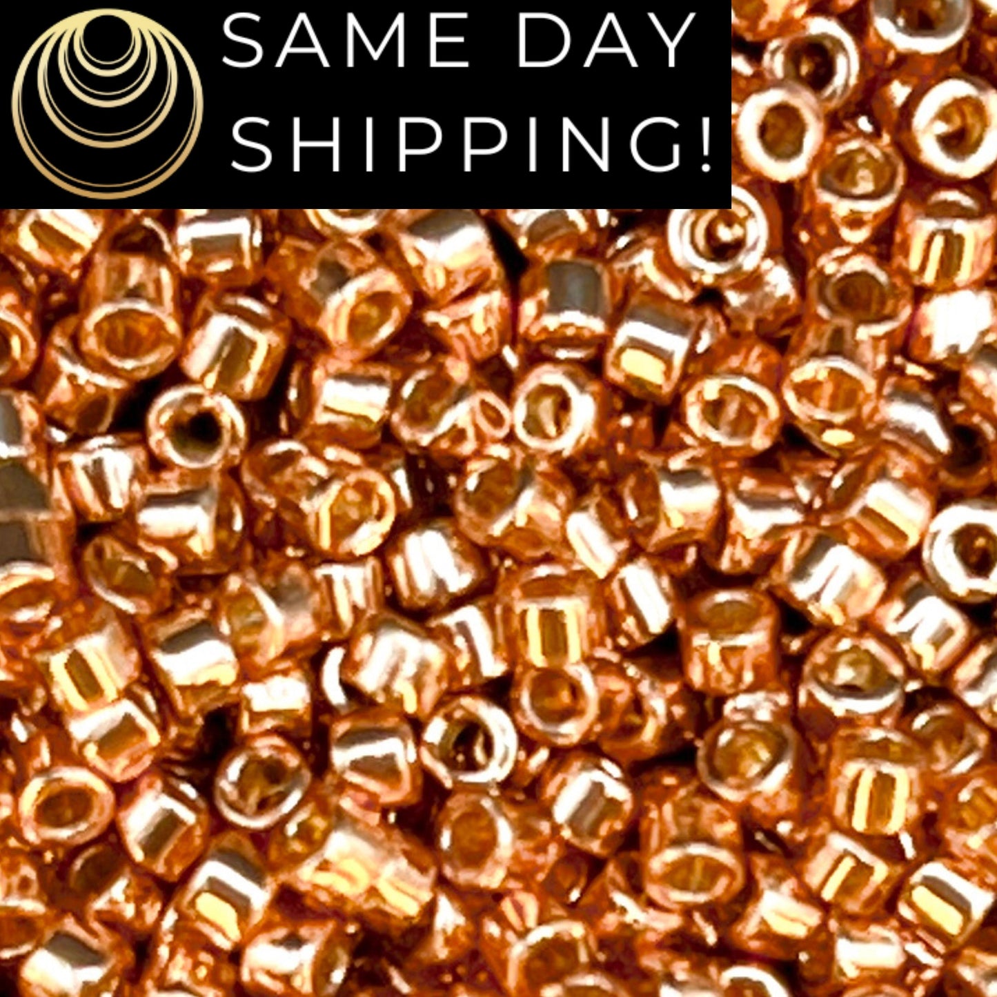DB2518 SAME DAY SHIPPING! 1-20 Grams Miyuki 11/0 Delica Beads Duracoat Galvanized Rose Gold-Free Container!