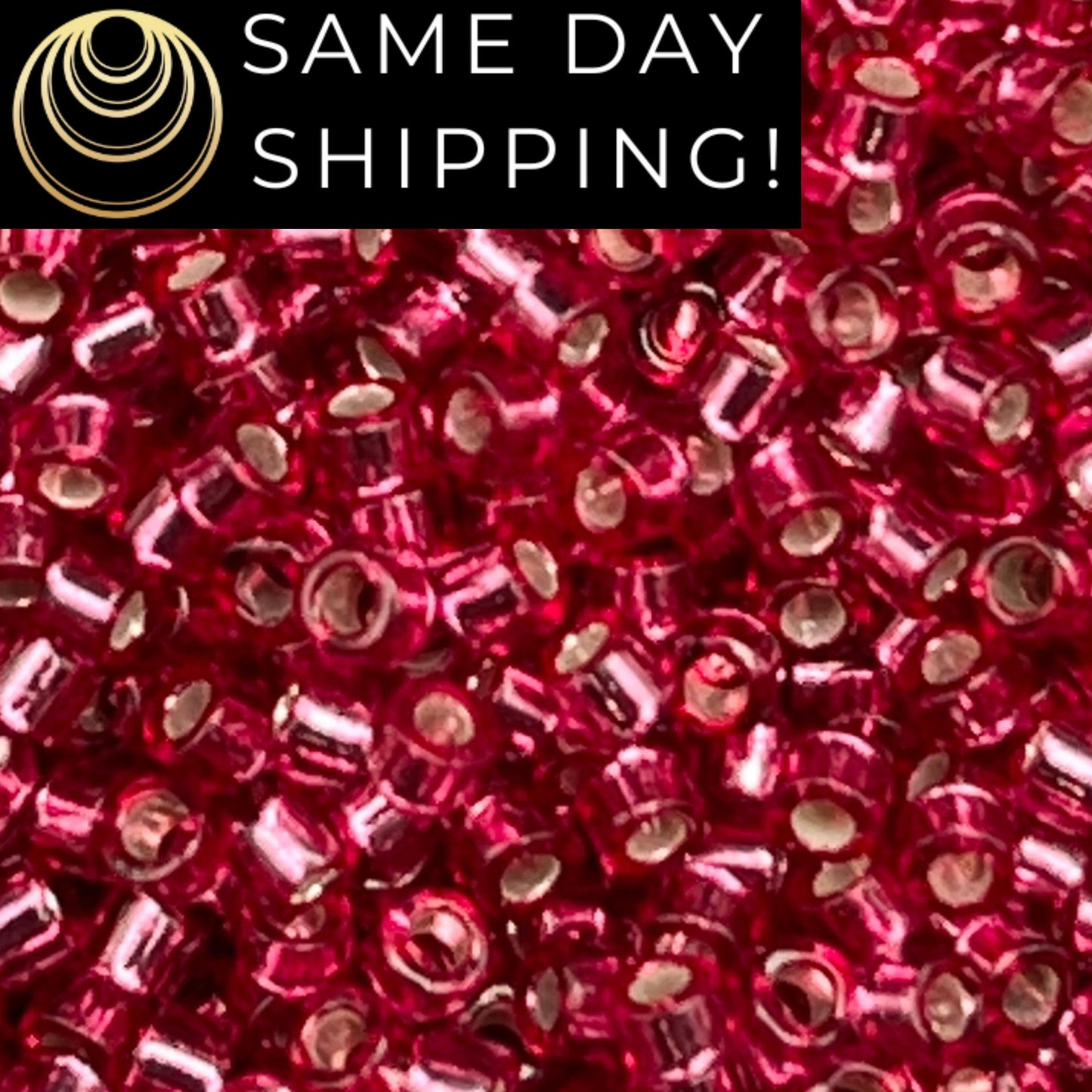 DB1341 SAME DAY SHIPPING! 1-20 Grams Miyuki 11/0 Delica Beads Dyed Silver Lined Antique Rose-Free Container!