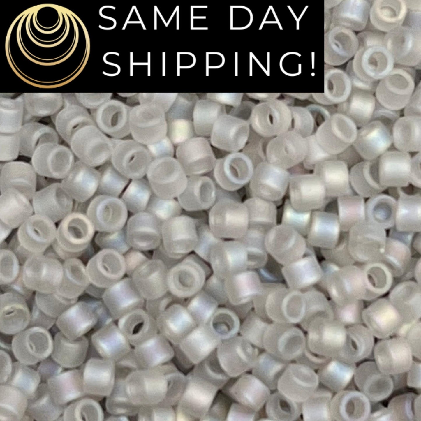 DB1286 SAME DAY Shipping! 1-20 Grams Miyuki 11/0 Delica Beads Transparent Gray Mist AB-Free Container!