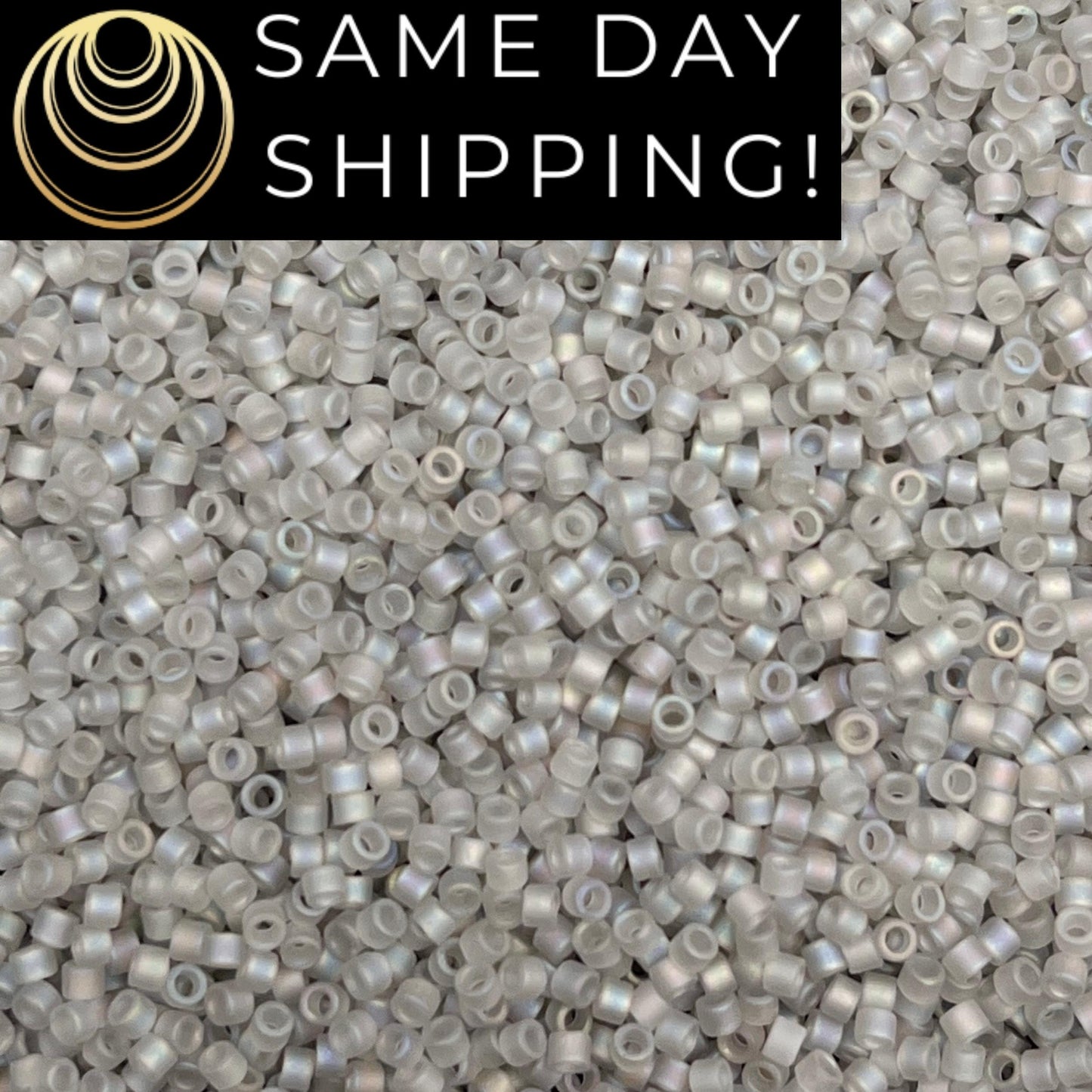 DB1286 SAME DAY Shipping! 1-20 Grams Miyuki 11/0 Delica Beads Transparent Gray Mist AB-Free Container!