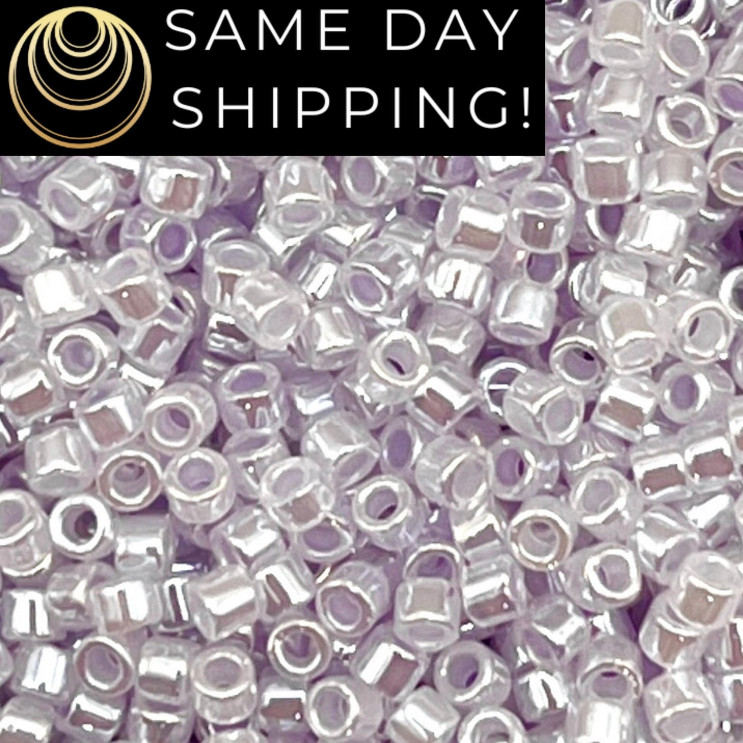 DB241 SAME DAY SHIPPING! 1-20 Grams Miyuki 11/0 Delica Beads Pale Violet Ceylon-Free Container!