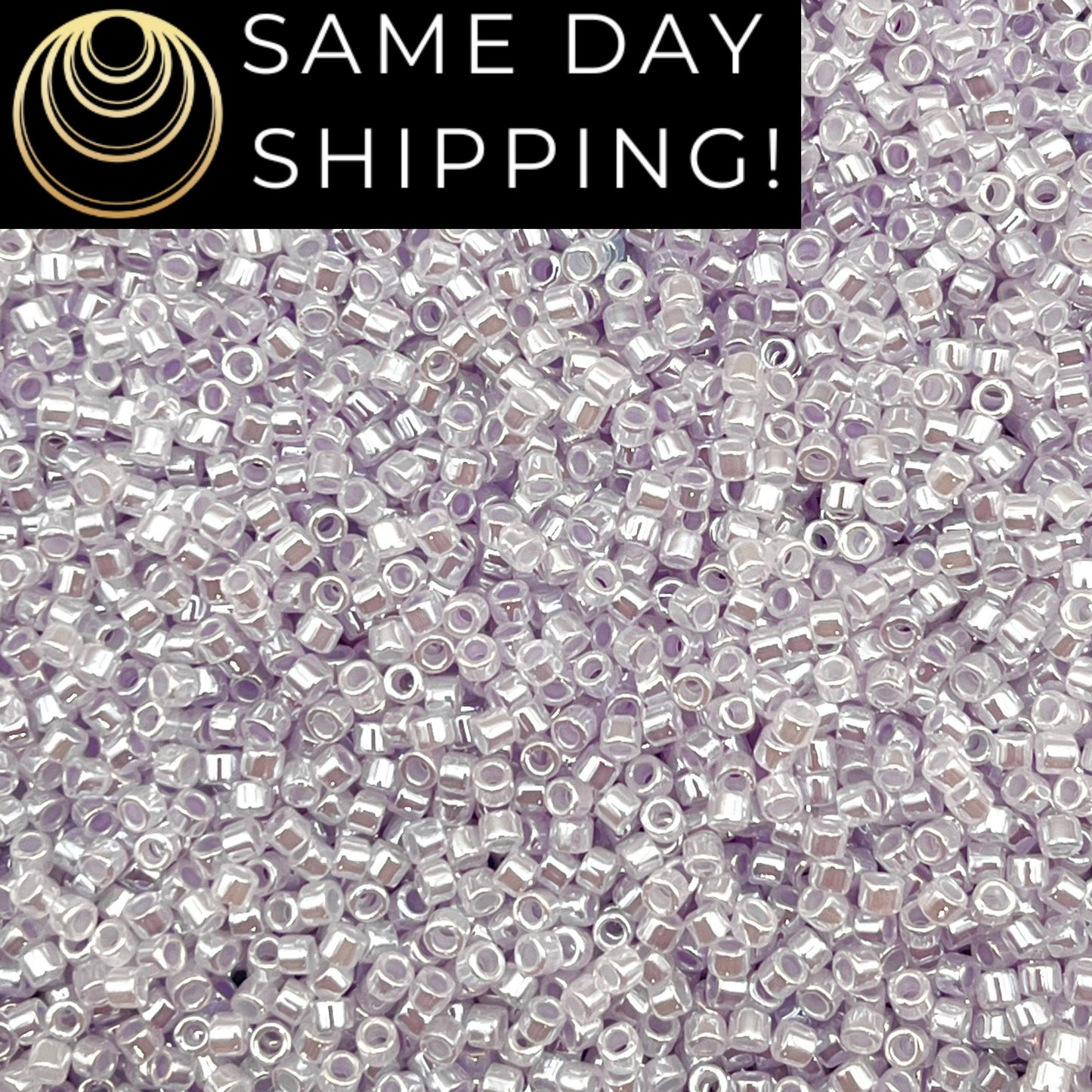 DB241 SAME DAY SHIPPING! 1-20 Grams Miyuki 11/0 Delica Beads Pale Violet Ceylon-Free Container!