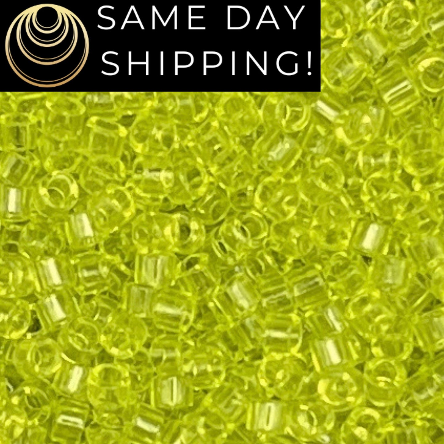 DB712 SAME DAY SHIPPING! 1-20 Grams Miyuki 11/0 Delica Beads Transparent Lime-Free Container!