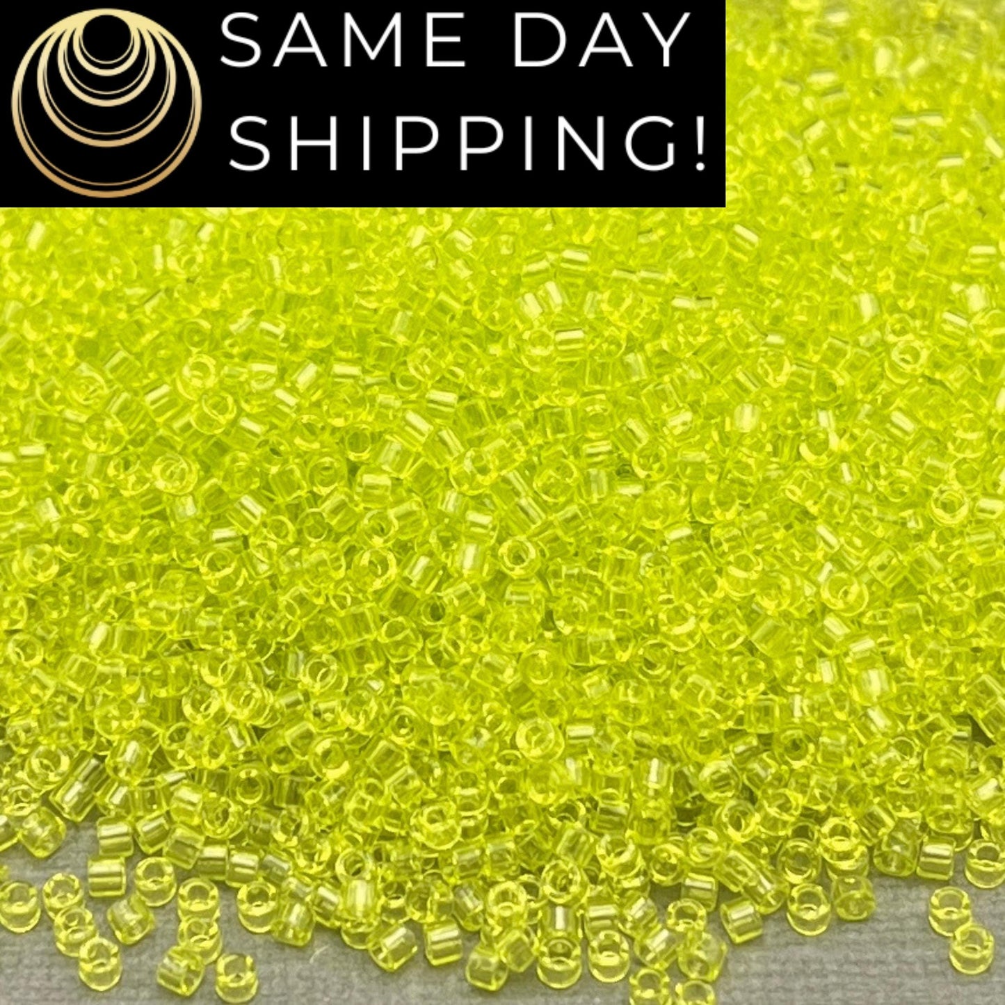DB712 SAME DAY SHIPPING! 1-20 Grams Miyuki 11/0 Delica Beads Transparent Lime-Free Container!