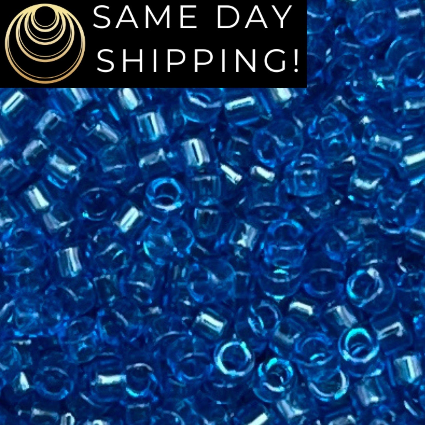 DB714 SAME DAY SHIPPING! 1-20 Grams Miyuki 11/0 Delica Beads Transparent Capri Blue-Free Container!