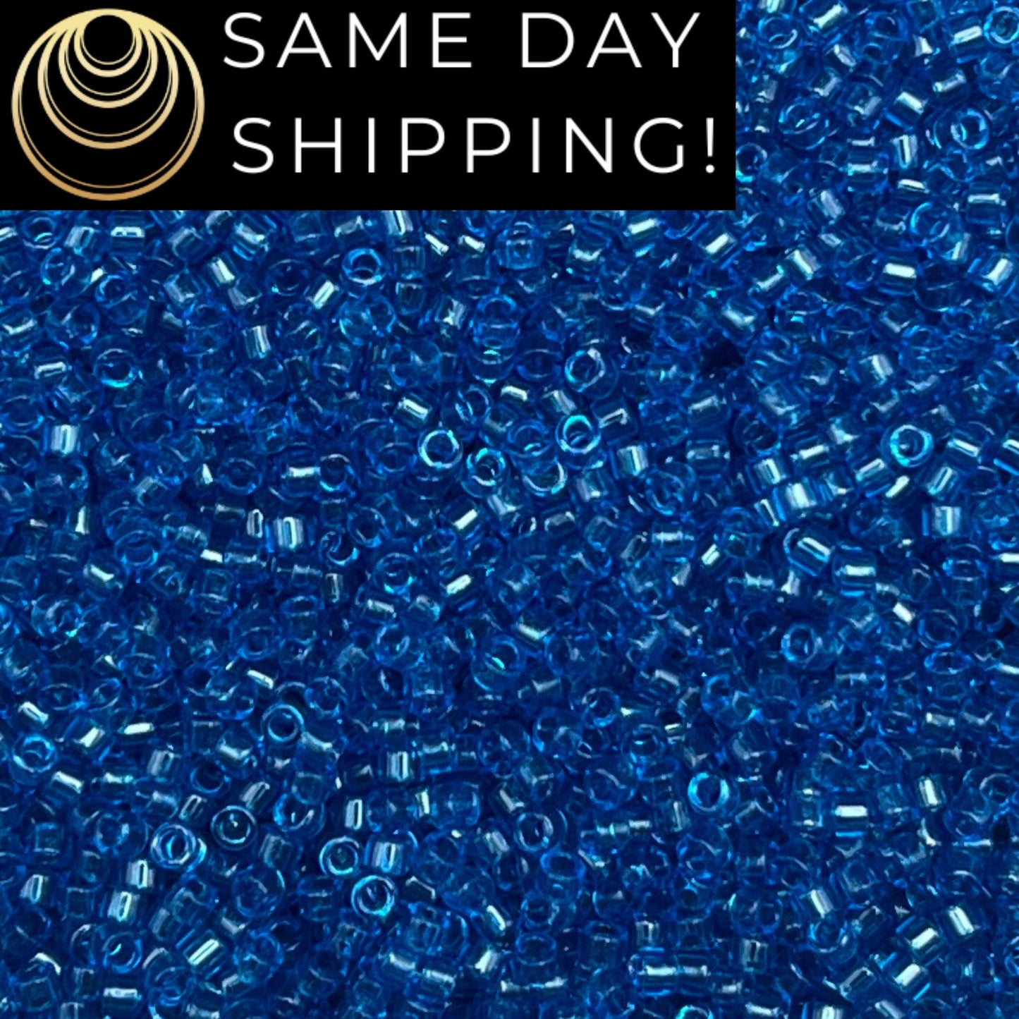 DB714 SAME DAY SHIPPING! 1-20 Grams Miyuki 11/0 Delica Beads Transparent Capri Blue-Free Container!