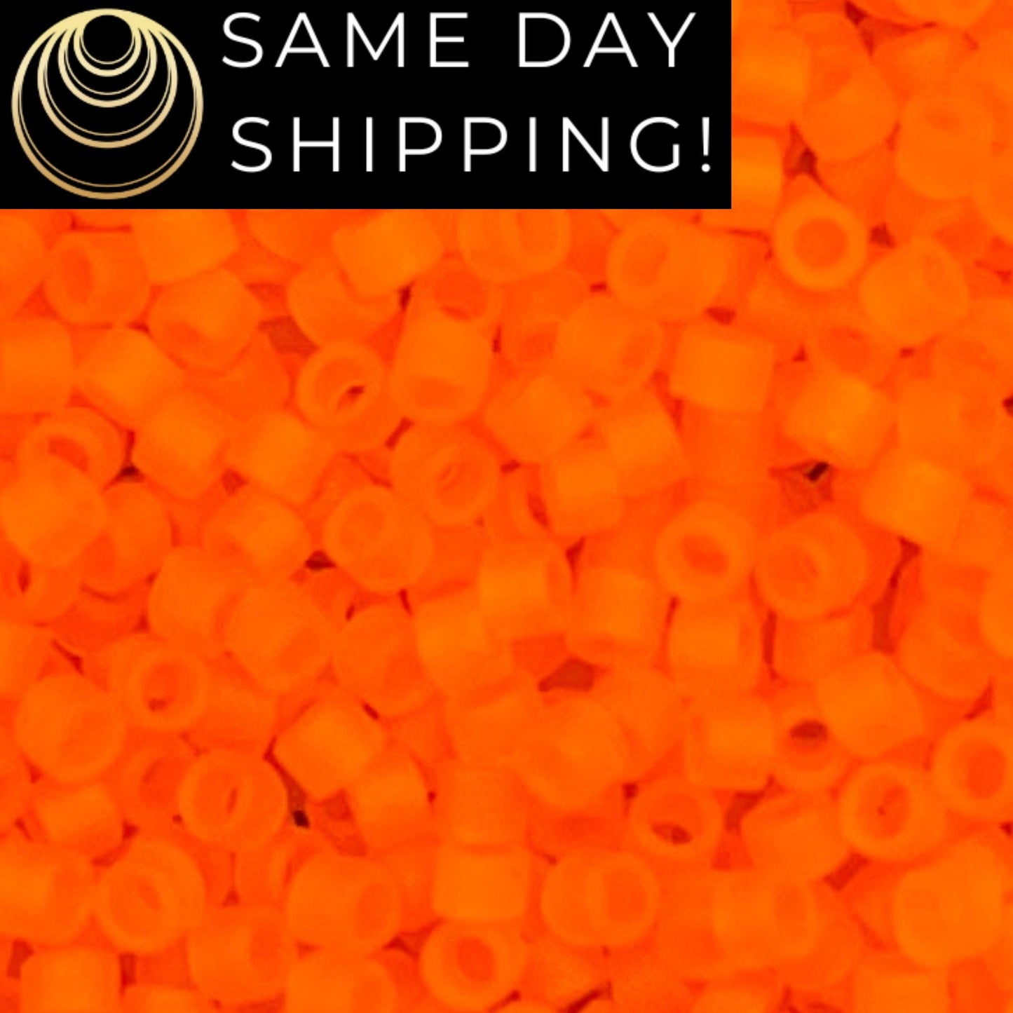 DB744 SAME DAY SHIPPING! 1-20 Grams Miyuki 11/0 Delica Beads Matte Transparent Orange-Free Container!