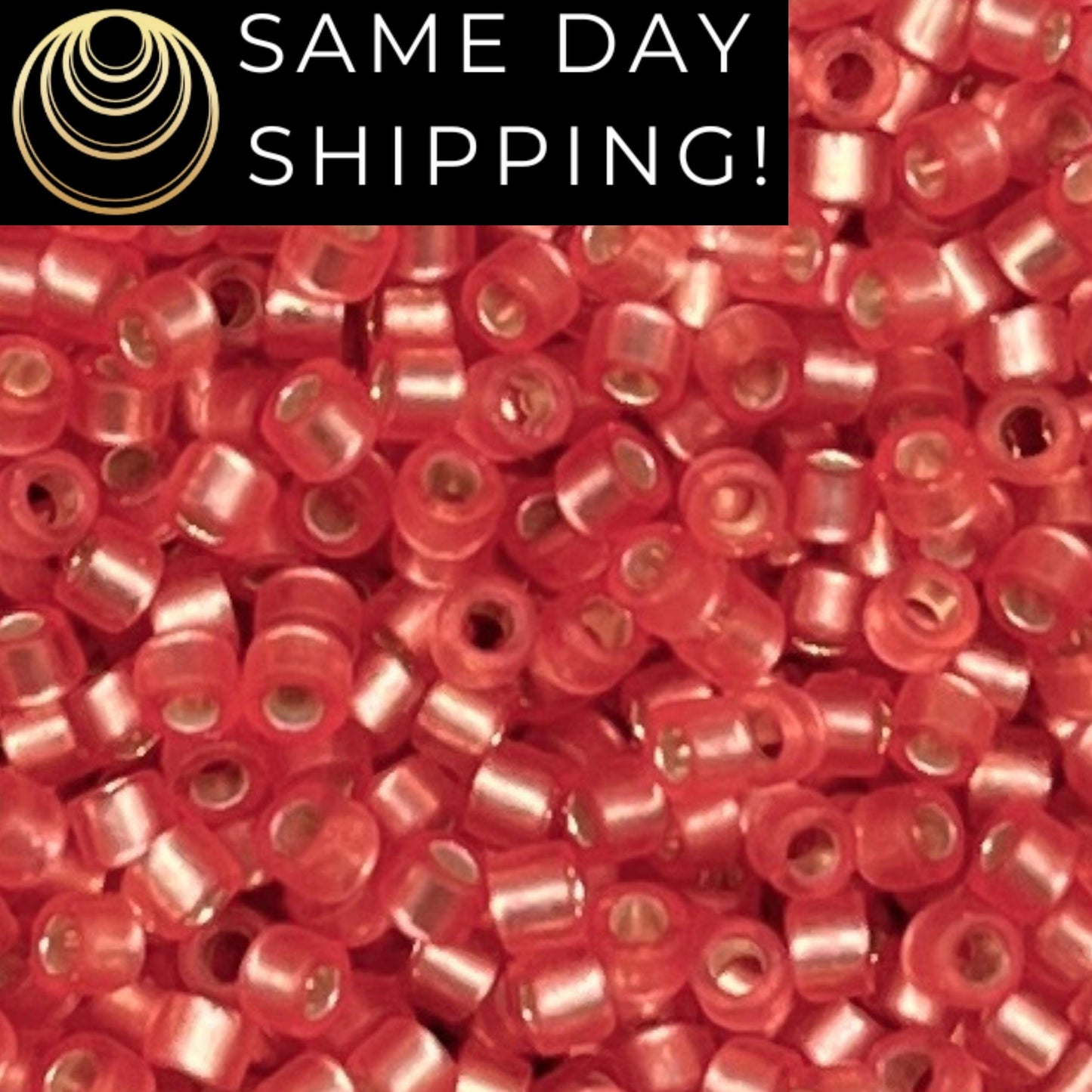 DB684 SAME DAY SHIPPING! 1-20 Grams Miyuki 11/0 Delica Beads Dyed Semi-Matte Silver Lined Watermelon-Free Container!