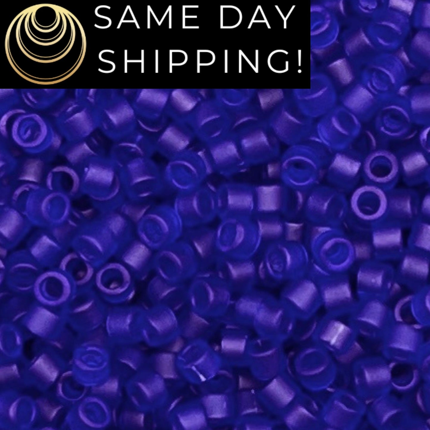 DB748 SAME DAY SHIPPING! 1-20 Grams Miyuki 11/0 Delica Beads Matte Transparent Cobalt Blue -Free Container!