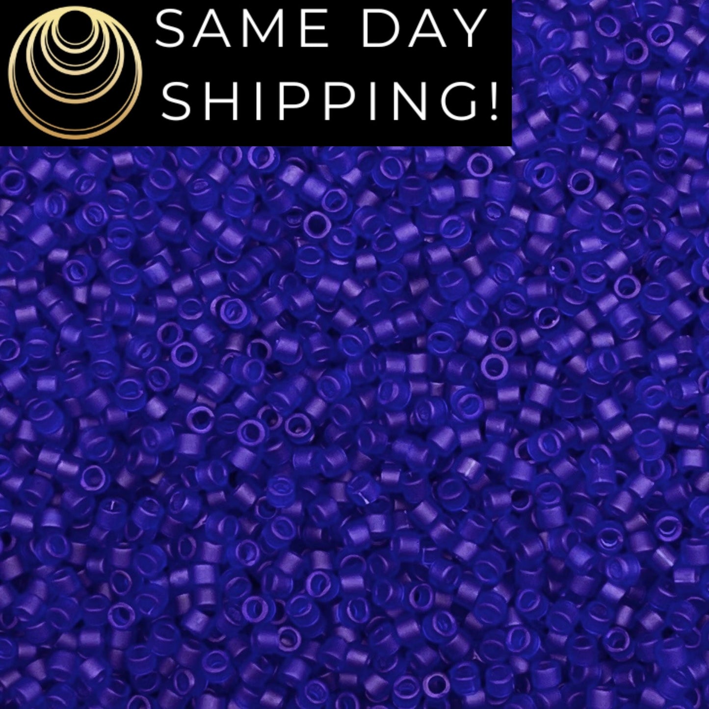 DB748 SAME DAY SHIPPING! 1-20 Grams Miyuki 11/0 Delica Beads Matte Transparent Cobalt Blue -Free Container!