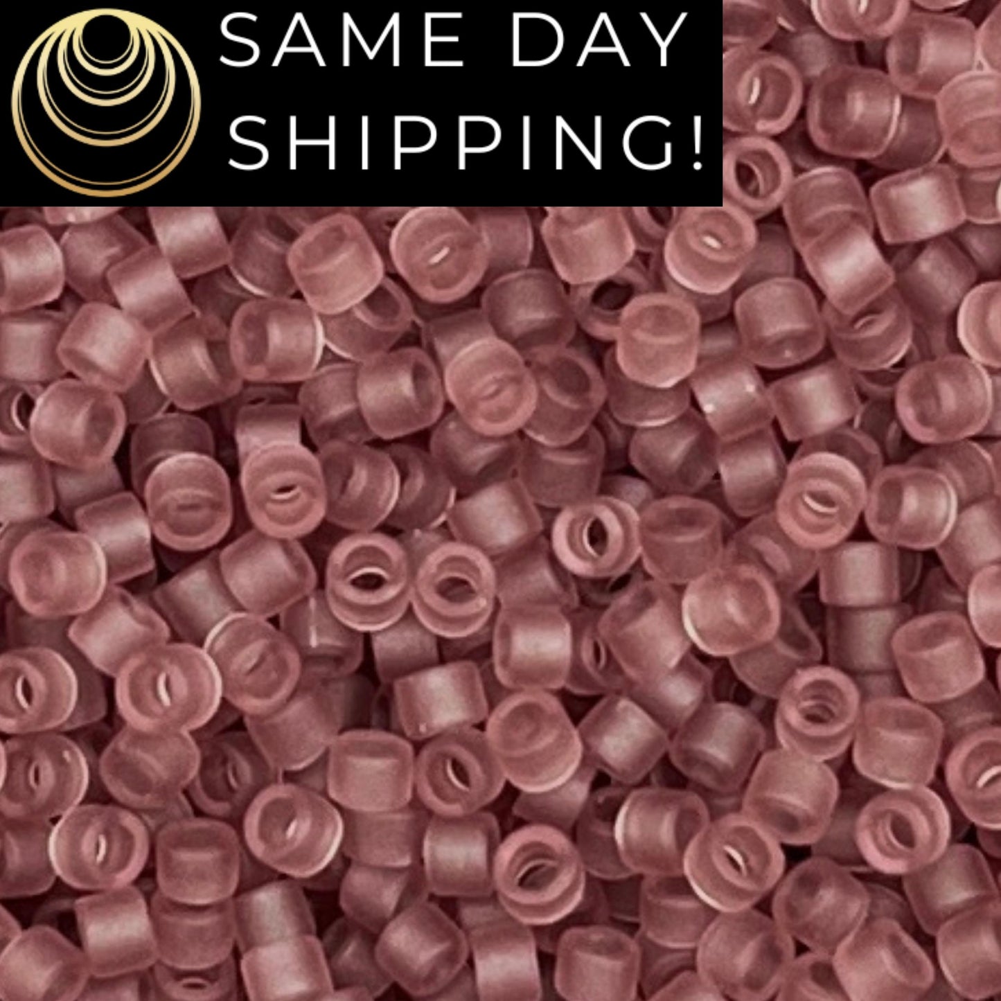 DB765 SAME DAY SHIPPING! 1-20 Grams Miyuki 11/0 Delica Beads Matte Transparent Smoky Amethyst-Free Container!