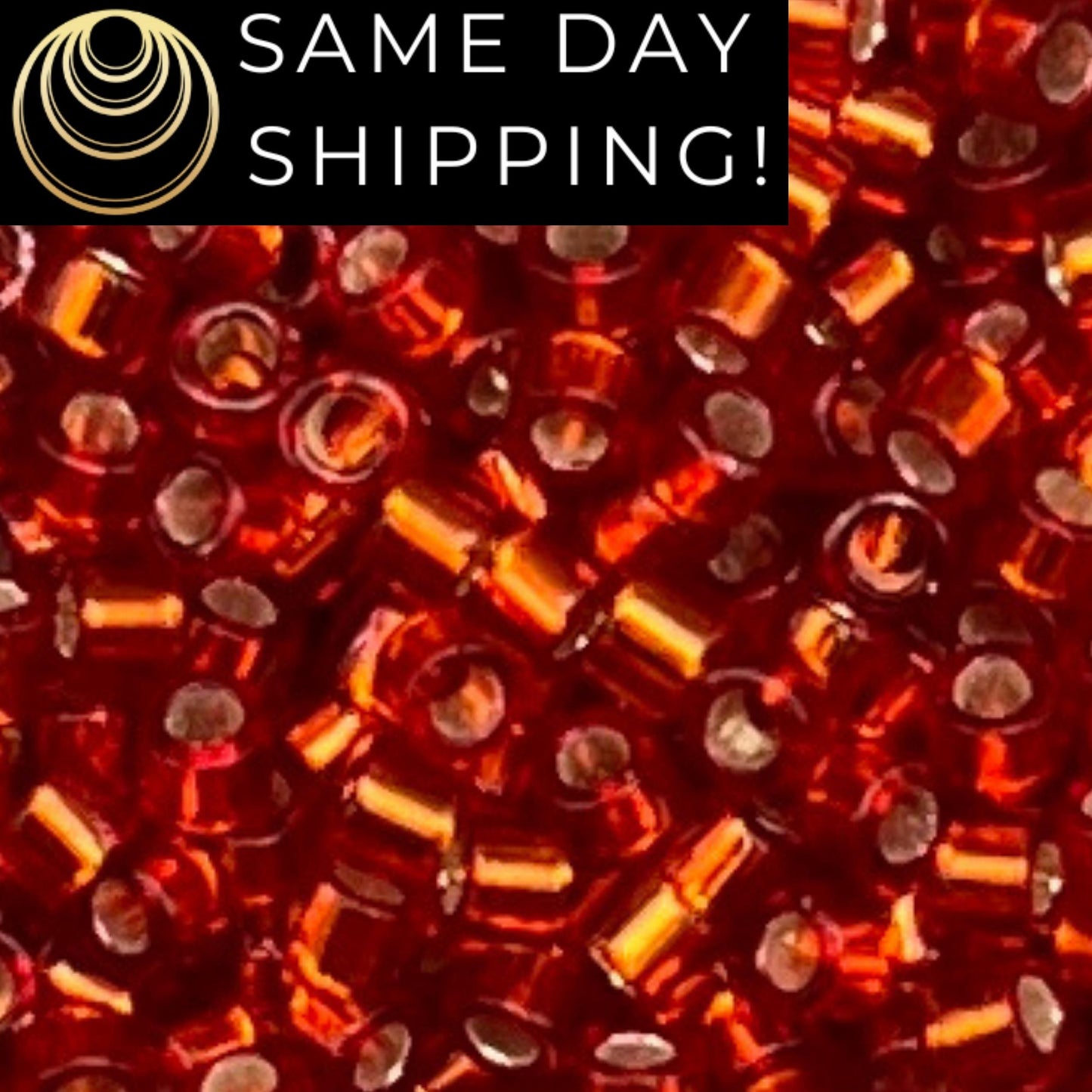 DB601 SAME DAY Shipping! 1-20 Grams Miyuki 11/0 Delica Beads Dyed Silver Lined Dark Burnt Orange -Free Container!