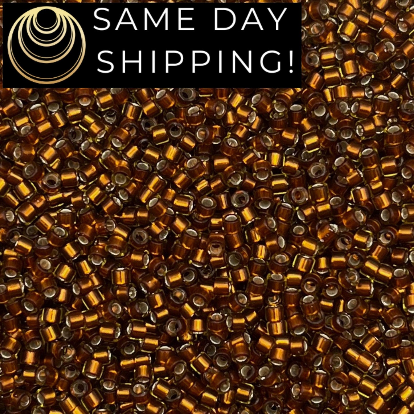DB1682 SAME DAY SHIPPING! 1-20 Grams Miyuki 11/0 Delica Beads Silver Lined Glazed Dark Honey-Free Container!