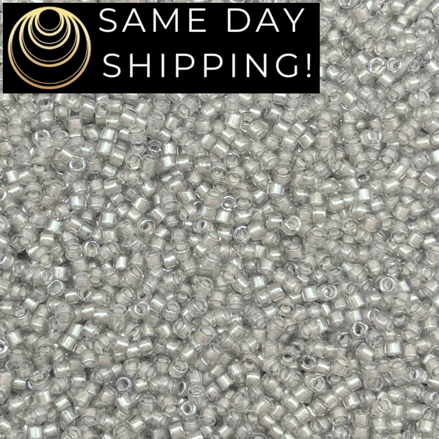 DB1711 SAME DAY SHIPPING! 1-20 Grams Miyuki 11/0 Delica Beads Pearl Lined Gray Mist-Free Container!