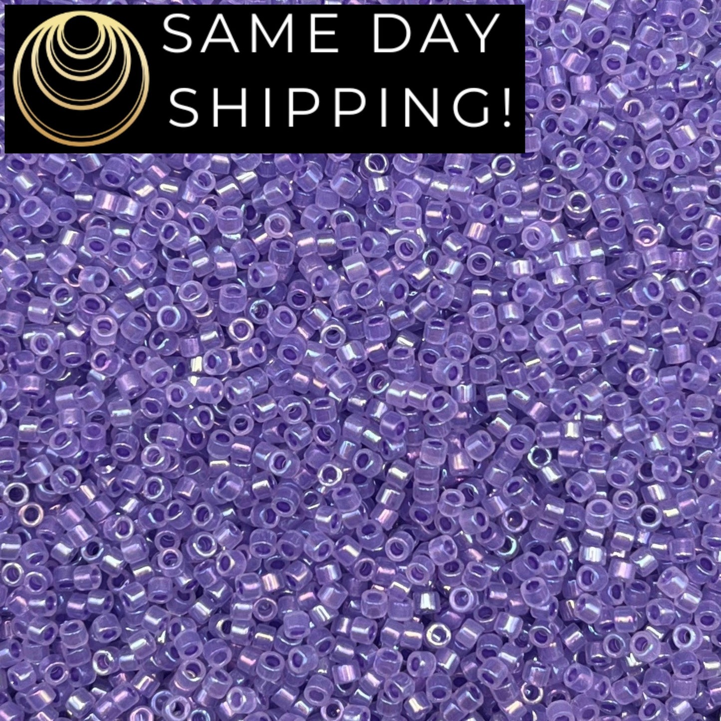 DB1753 SAME DAY Shipping! 1-20 Grams Miyuki 11/0 Delica Beads Sparkling Purple Lined Opal AB -Free Container!