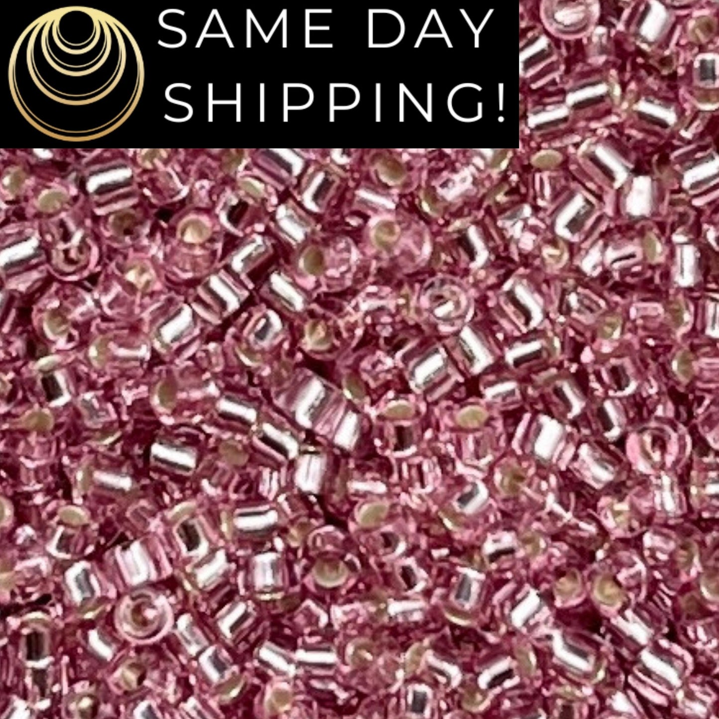 DB1434 SAME DAY SHIPPING! 1-20 Grams Miyuki 11/0 Delica Beads Silver Lined Pale Rose -Free Container!