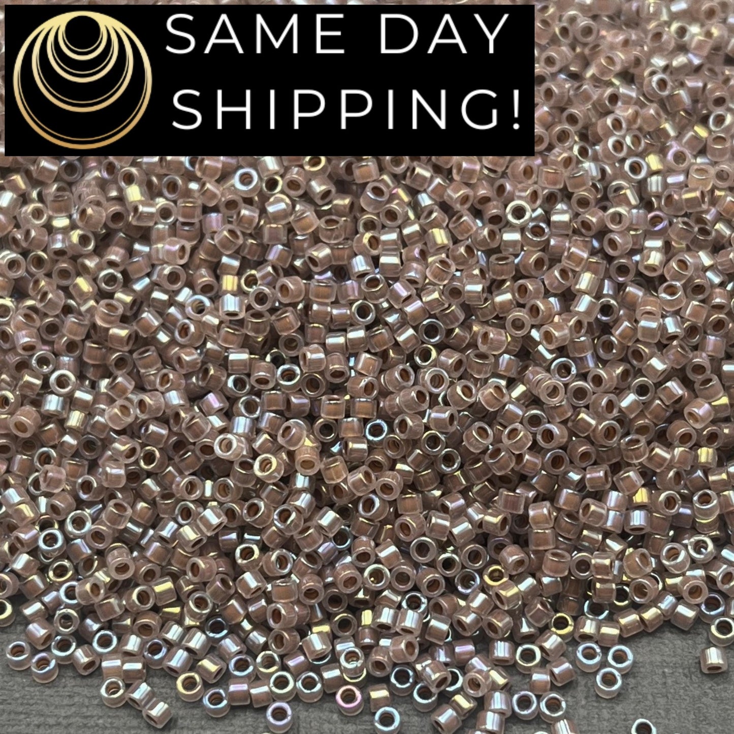 DB1749 SAME DAY Shipping! 1-20 Grams Miyuki 11/0 Delica Beads Cocoa Lined Opal AB -Free Container!