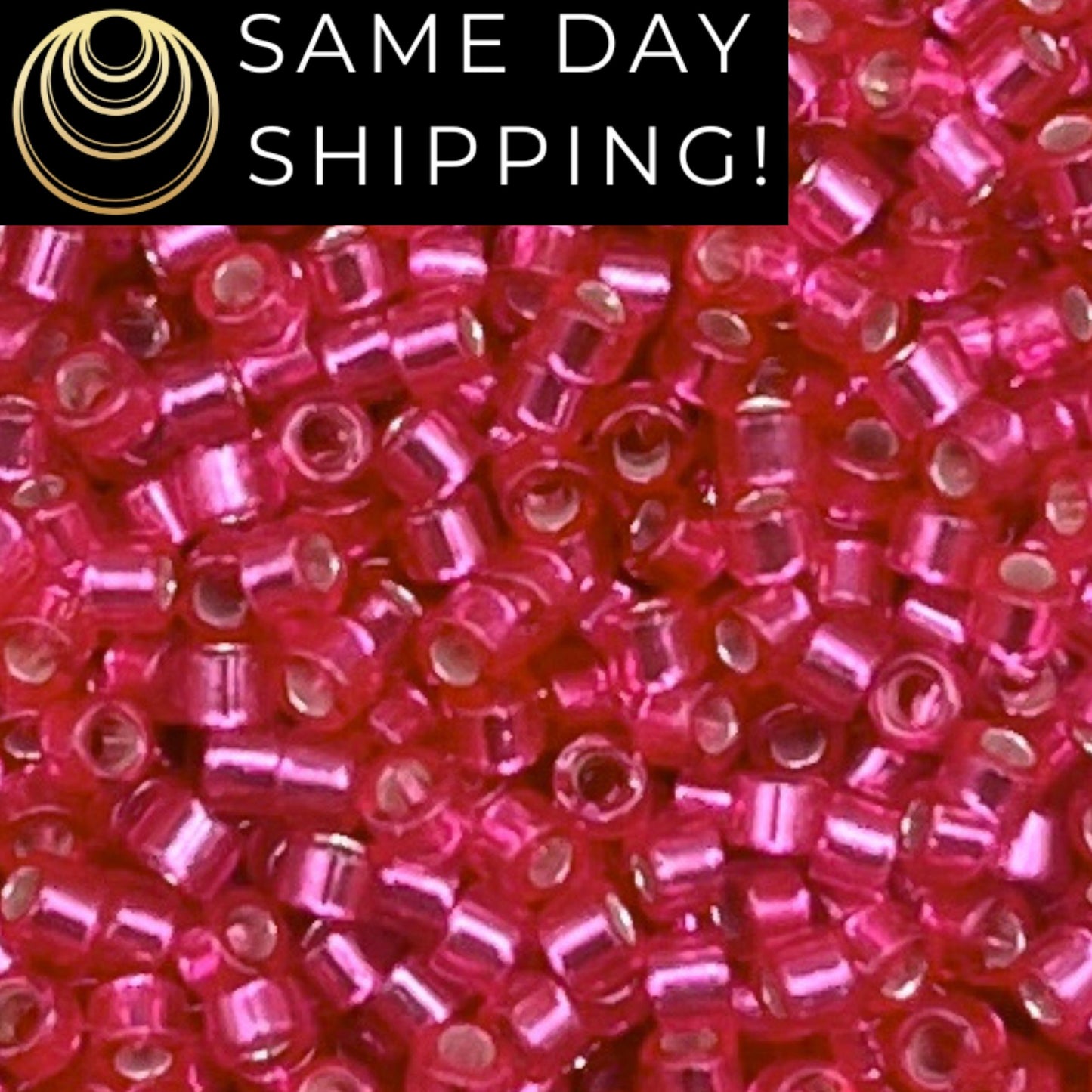 DB2154 SAME DAY SHIPPING! 1-20 Grams Miyuki 11/0 Delica Beads Duracoat Silver Lined Dyed Hibiscus -Free Container!
