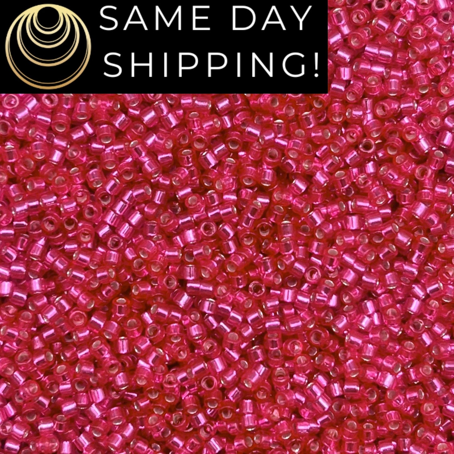 DB2154 SAME DAY SHIPPING! 1-20 Grams Miyuki 11/0 Delica Beads Duracoat Silver Lined Dyed Hibiscus -Free Container!