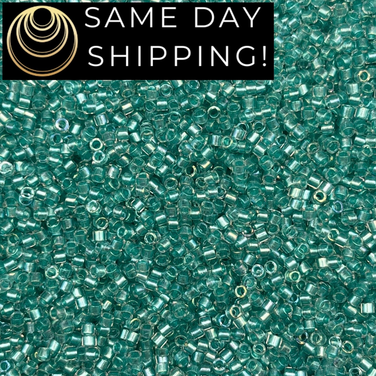 DB1767 SAME DAY Shipping! 1 Gram up to 20 Grams Miyuki 11/0 Delica Beads Sparkling Aqua Green Lined Crystal AB -Free Container!