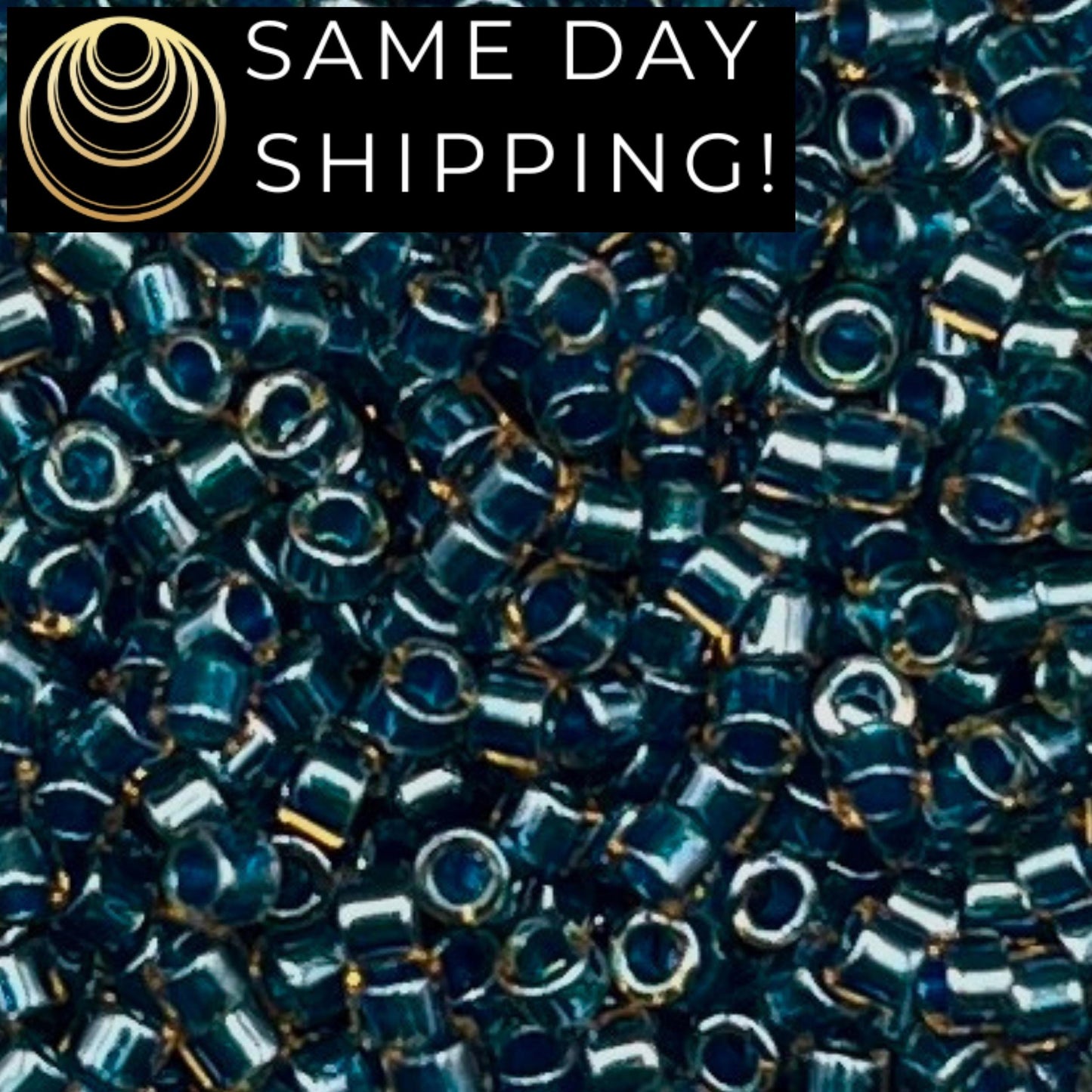 DB0921 SAME DAY SHIPPING! 1 Gram up to 20 Grams Miyuki 11/0 Delica Beads Sparkling Blue Lined Topaz DB921 -Free Container!