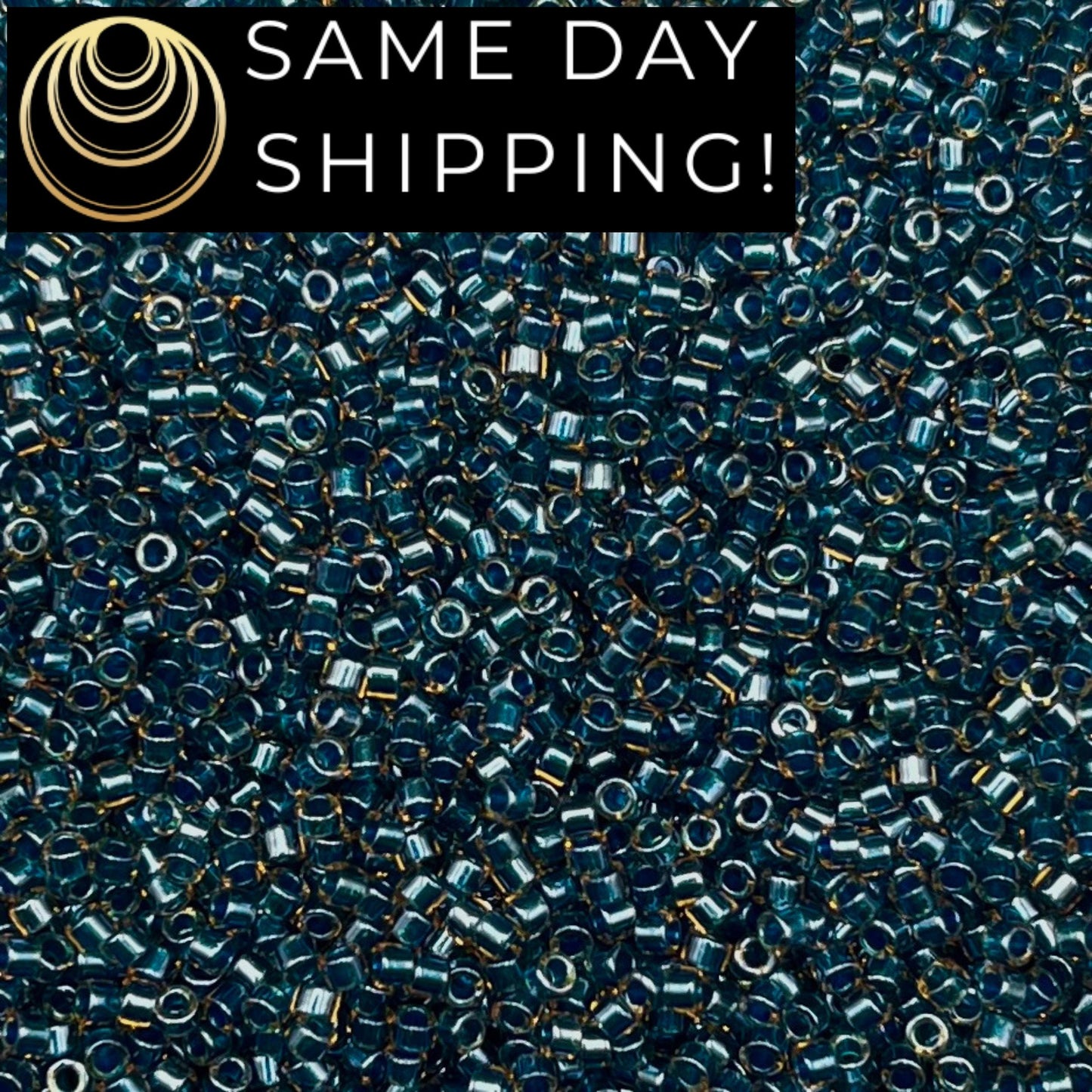 DB0921 SAME DAY SHIPPING! 1 Gram up to 20 Grams Miyuki 11/0 Delica Beads Sparkling Blue Lined Topaz DB921 -Free Container!