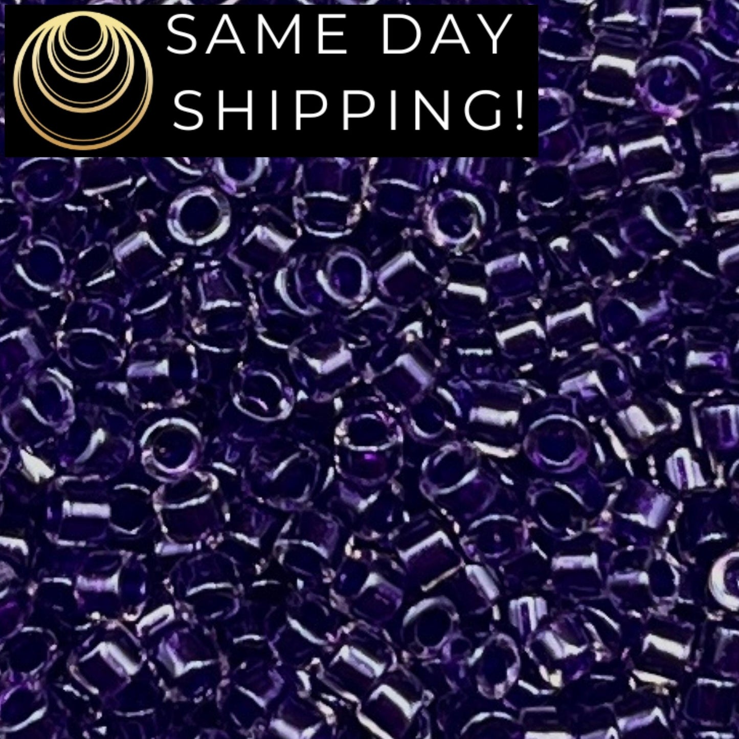 DB0923 SAME DAY SHIPPING! 1 Gram up to 20 Grams Miyuki 11/0 Delica Beads Sparkling Amethyst Lined Crystal DB923 -Free Container!