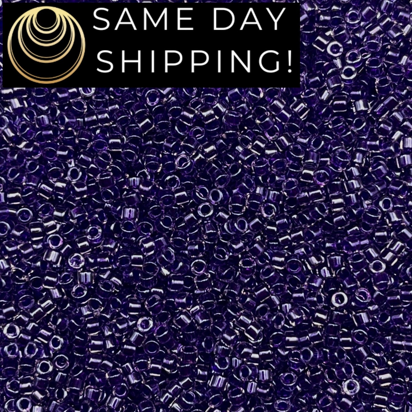DB0923 SAME DAY SHIPPING! 1 Gram up to 20 Grams Miyuki 11/0 Delica Beads Sparkling Amethyst Lined Crystal DB923 -Free Container!