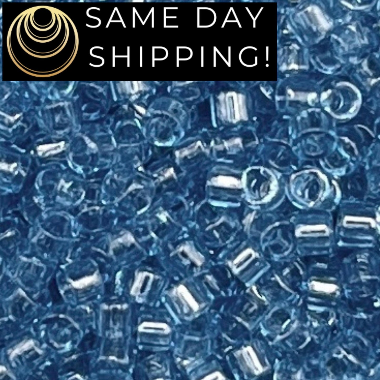 DB0113 SAME DAY SHIPPING! 1 Gram up to 20 Grams Miyuki 11/0 Delica Beads Transparent Blue Luster DB113 -Free Container!