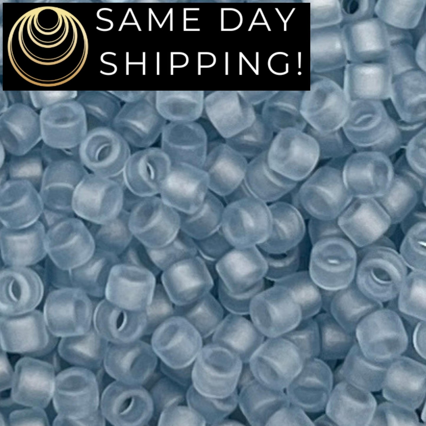 DB0381 SAME DAY SHIPPING! 1 Gram up to 20 Grams Miyuki 11/0 Delica Beads Transparent Matte Gray Fog Luster -Free Container!