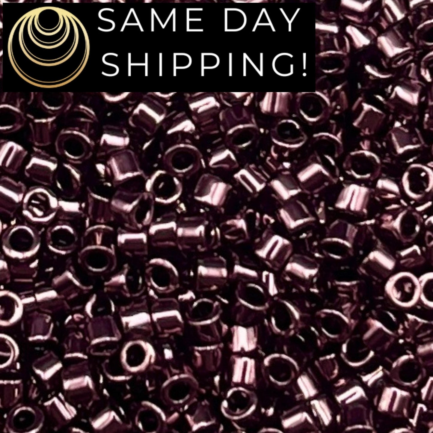 DB1991 SAME DAY SHIPPING! 1 Gram up to 20 Grams Miyuki 11/0 Delica Beads Metallic French Plum-Free Container!