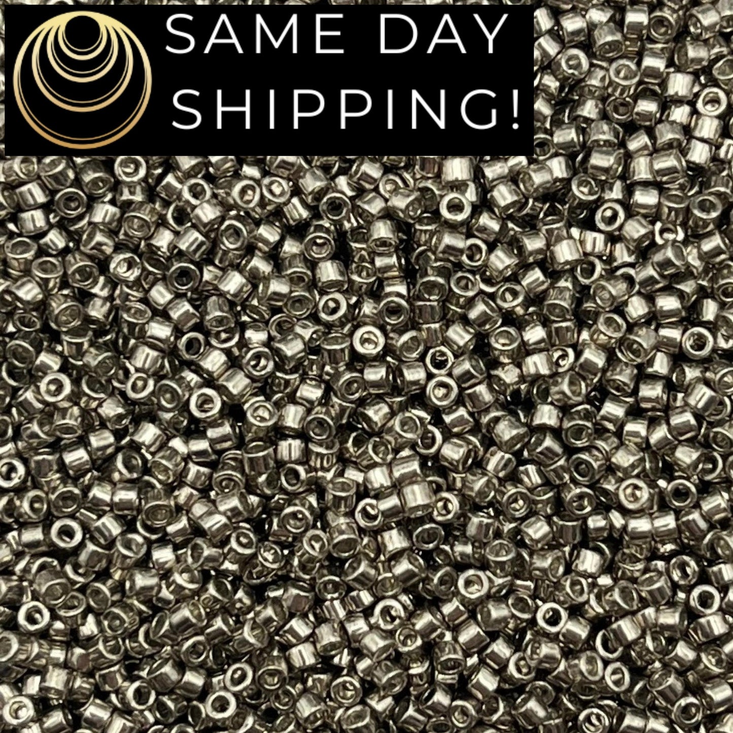 DB436 SAME DAY SHIPPING! 1 Gram up to 20 Grams Miyuki 11/0 Delica Beads Galvanized Pewter DB0436-Free Container!