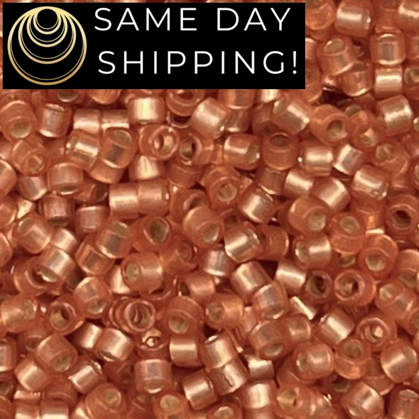 DB2172 SAME DAY SHIPPING! 1 Gram up to 20 Grams Miyuki 11/0 Delica Beads Duracoat Silver Lined Rose Copper -Free Container!
