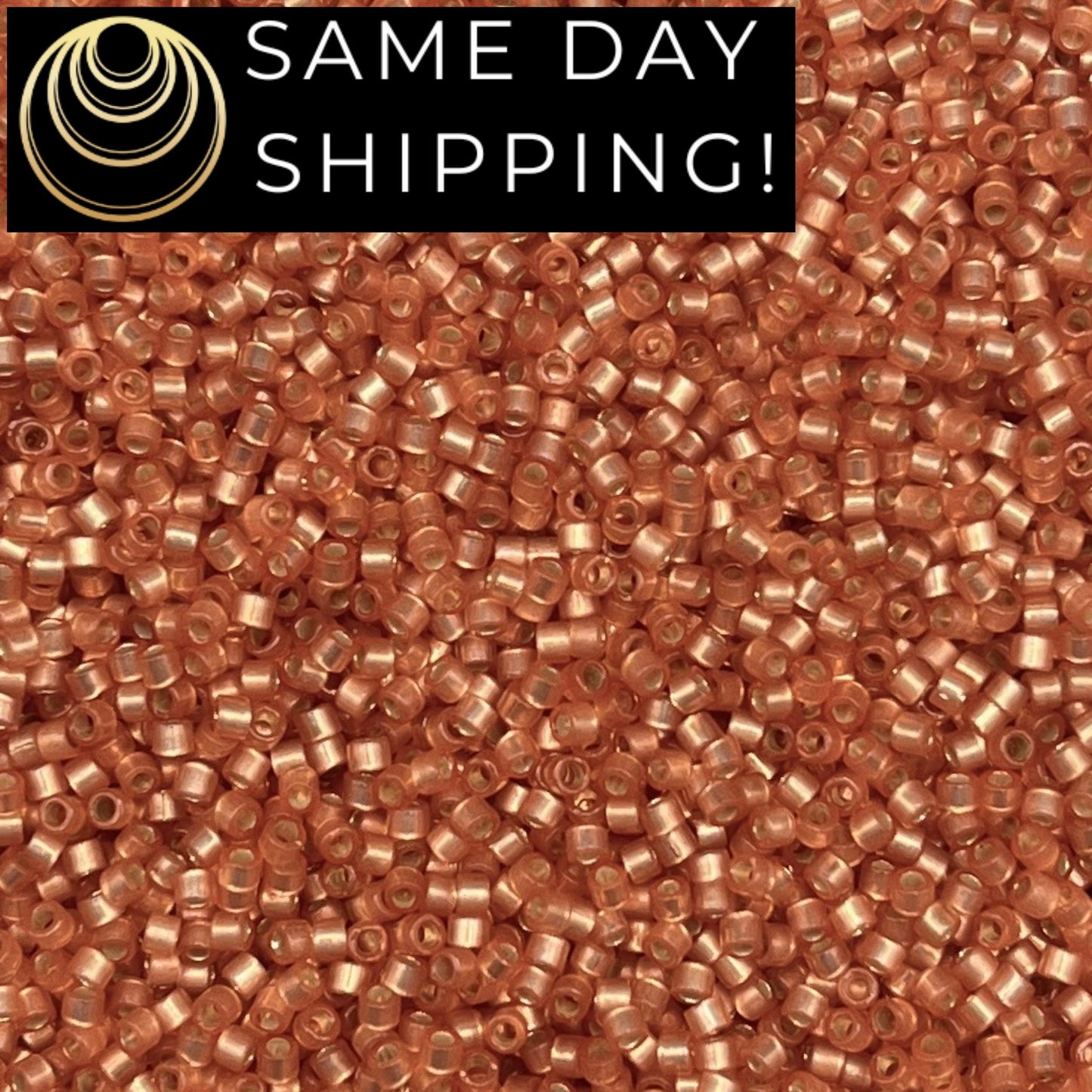DB2172 SAME DAY SHIPPING! 1 Gram up to 20 Grams Miyuki 11/0 Delica Beads Duracoat Silver Lined Rose Copper -Free Container!