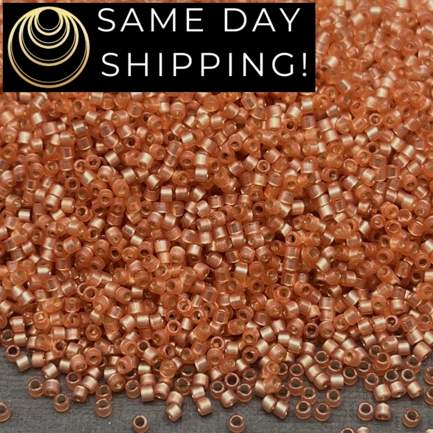 DB2172 SAME DAY SHIPPING! 1 Gram up to 20 Grams Miyuki 11/0 Delica Beads Duracoat Silver Lined Rose Copper -Free Container!