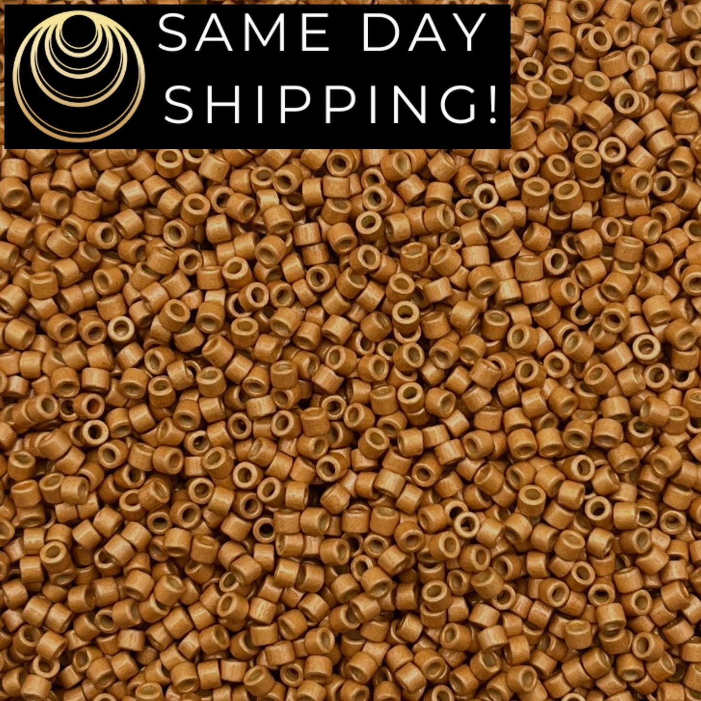 DB1833F SAME DAY SHIPPING! 1 Gram up to 20 Grams Miyuki 11/0 Delica Beads Duracoat Galvanized Matte Yellow Gold -Free Container!