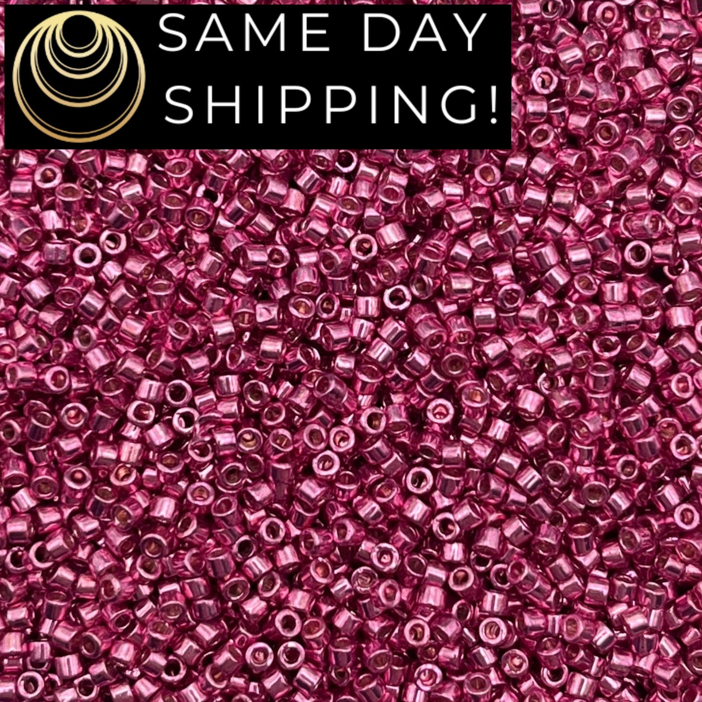 DB1840 SAME DAY SHIPPING! 1 Gram up to 20 Grams Miyuki 11/0 Delica Beads Duracoat Galvanized Hot Pink -Free Container!