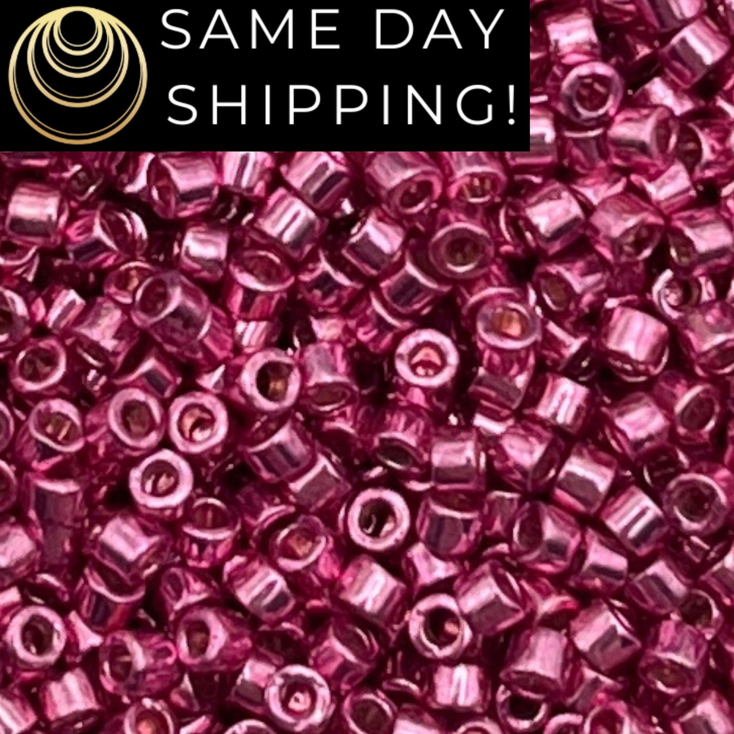 DB1840 SAME DAY SHIPPING! 1 Gram up to 20 Grams Miyuki 11/0 Delica Beads Duracoat Galvanized Hot Pink -Free Container!