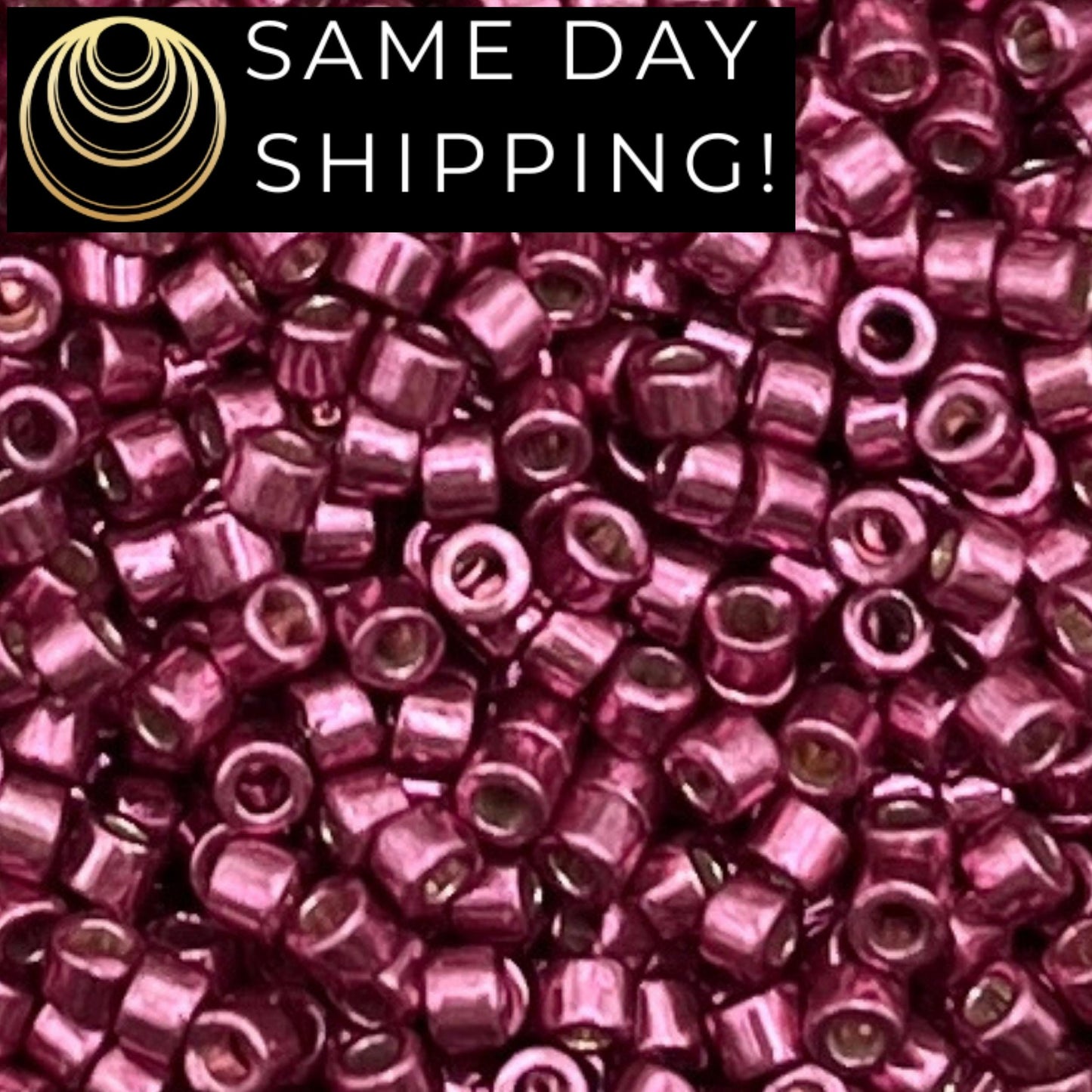 DB1849 SAME DAY SHIPPING! 1 Gram up to 20 Grams Miyuki 11/0 Delica Beads Duracoat Galvanized Magenta -Free Container!