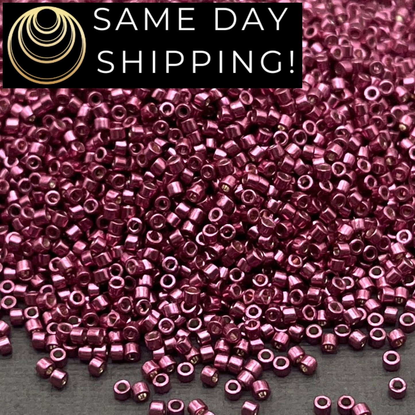DB1849 SAME DAY SHIPPING! 1 Gram up to 20 Grams Miyuki 11/0 Delica Beads Duracoat Galvanized Magenta -Free Container!