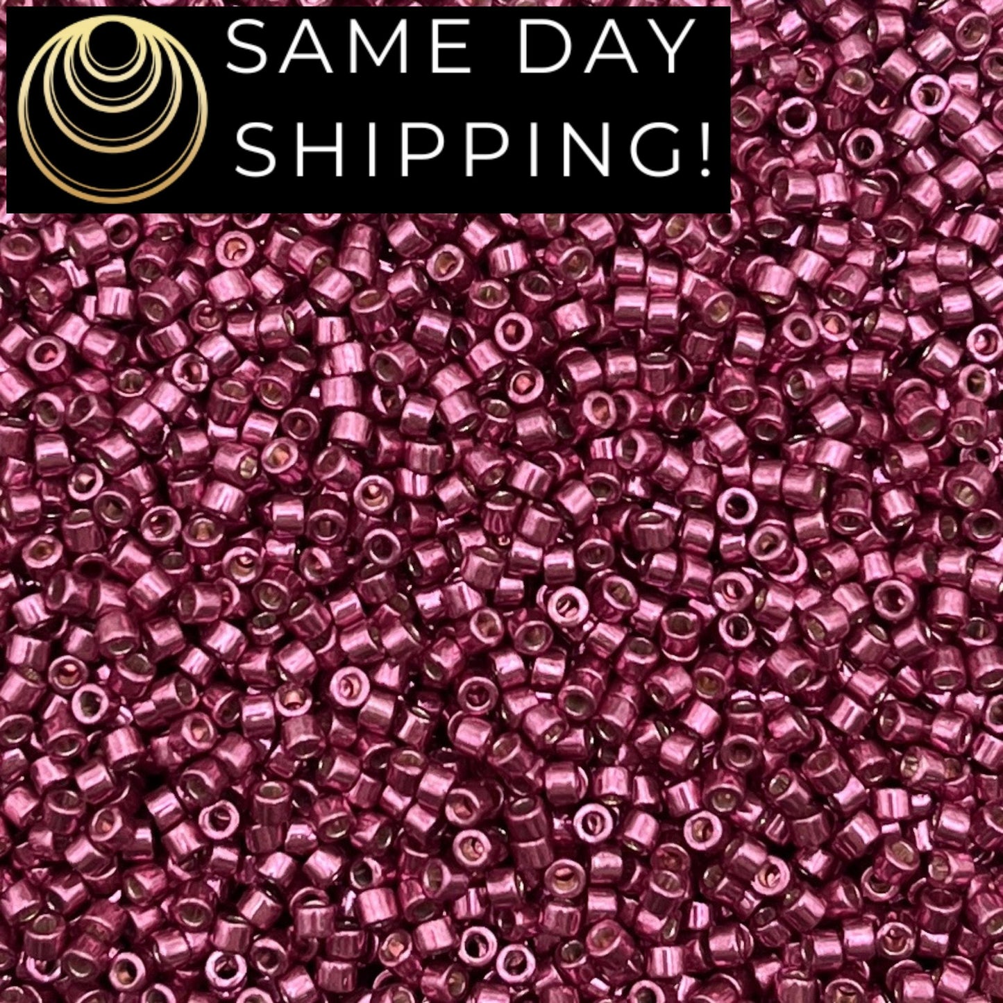 DB1849 SAME DAY SHIPPING! 1 Gram up to 20 Grams Miyuki 11/0 Delica Beads Duracoat Galvanized Magenta -Free Container!