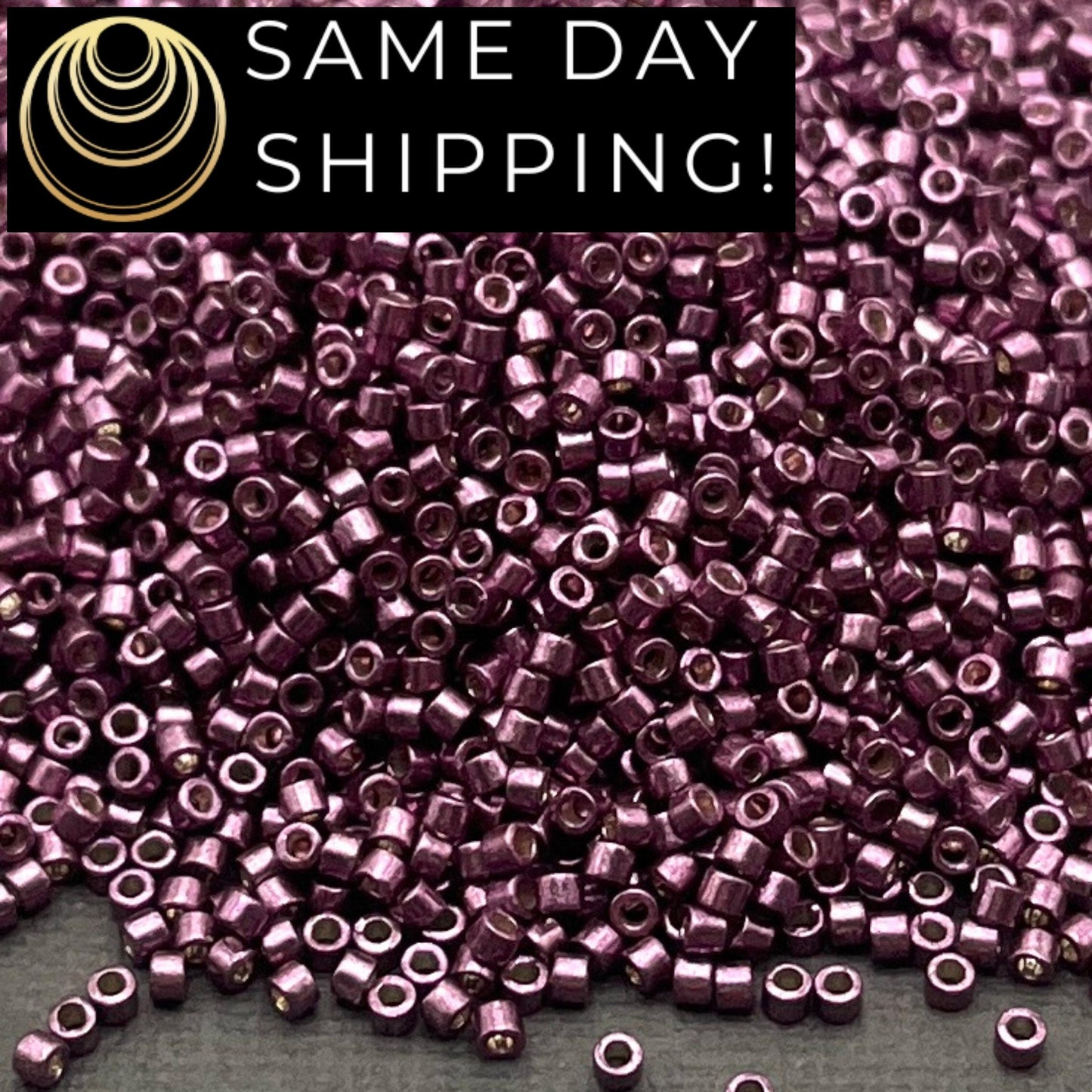 DB1850 SAME DAY SHIPPING! 1 Gram up to 20 Grams Miyuki 11/0 Delica Beads Duracoat Galvanized Eggplant -Free Container!