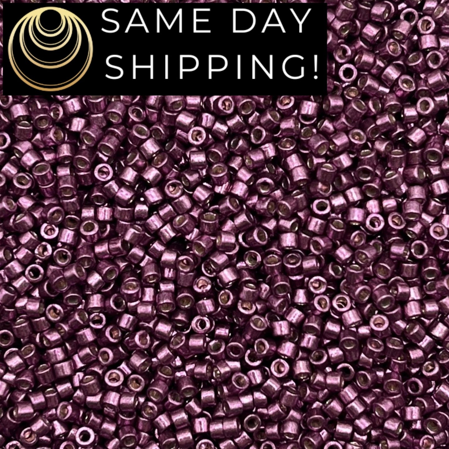 DB1850 SAME DAY SHIPPING! 1 Gram up to 20 Grams Miyuki 11/0 Delica Beads Duracoat Galvanized Eggplant -Free Container!