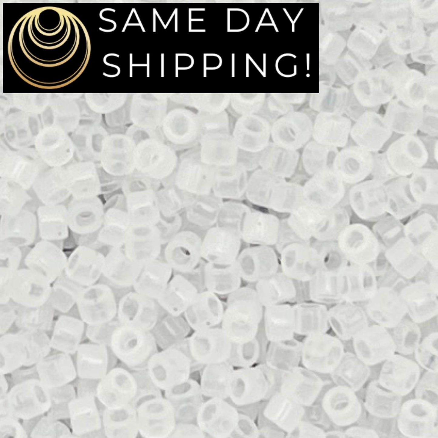 DB220 SAME DAY SHIPPING! 1 Gram-20 Grams Miyuki 11/0 Delica Beads White Opal -Free Container!