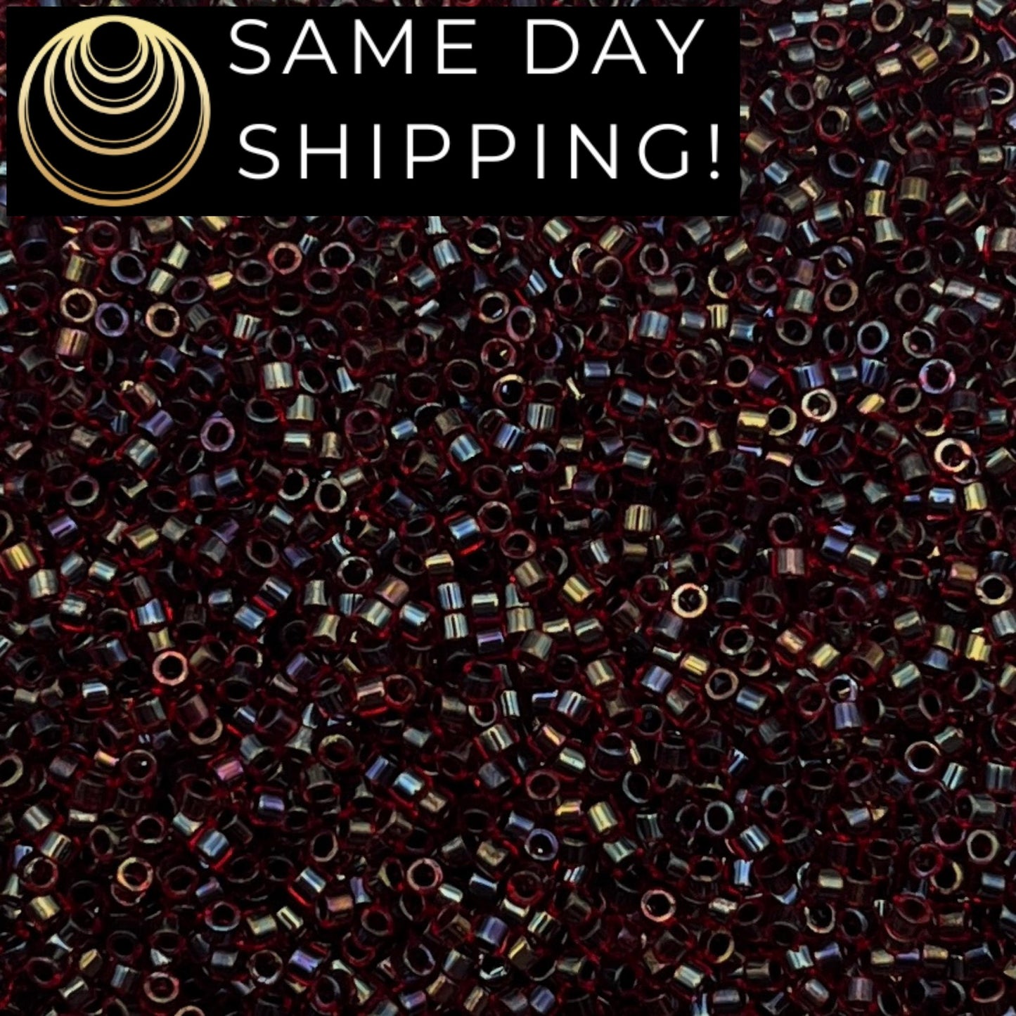 DB297 SAME DAY Shipping! 1 Gram-20 Grams Miyuki 11/0 Delica Beads Garnet Lined Ruby AB DB0297 -Free Container!