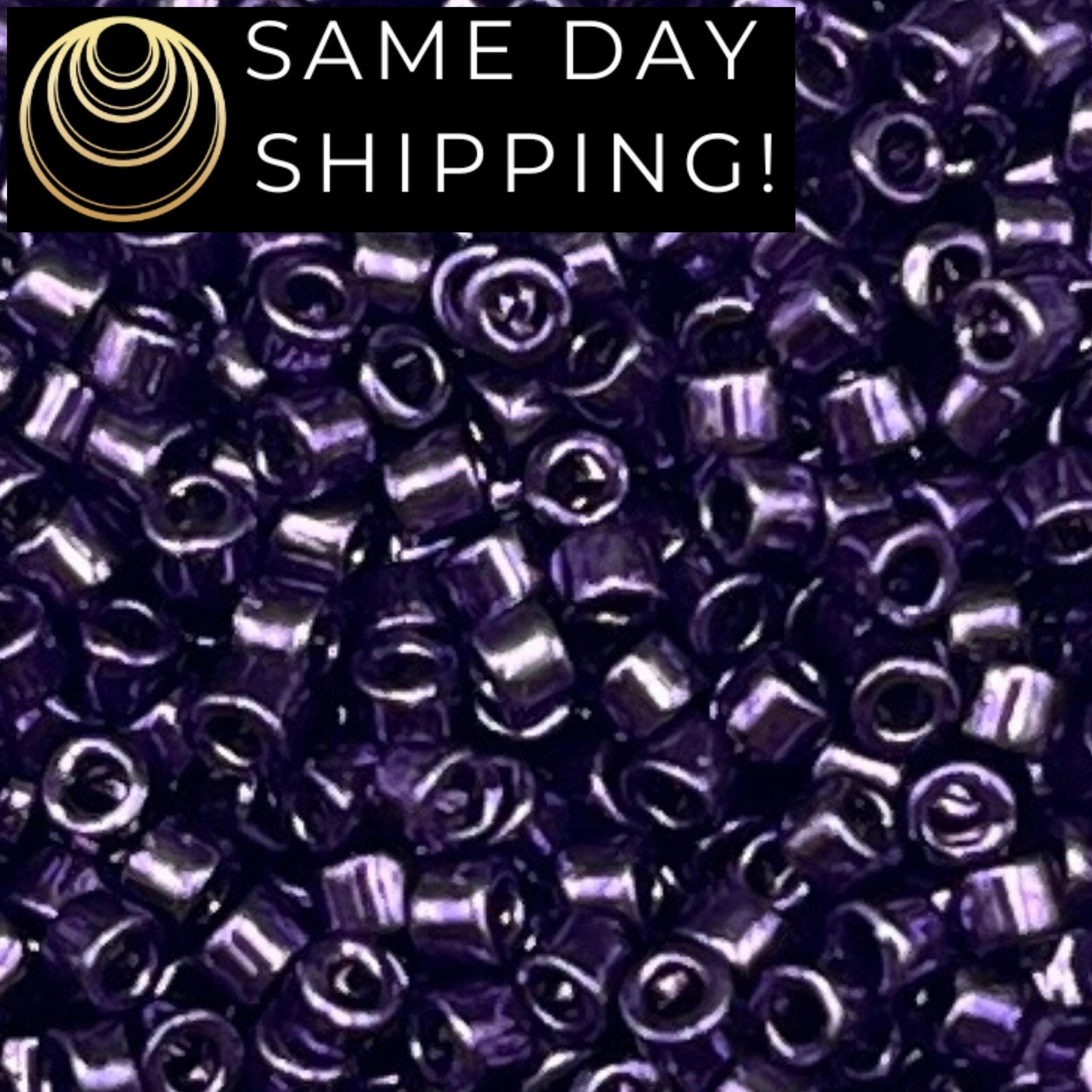 DB464 SAME DAY SHIPPING! 1 Gram-20 Grams Miyuki 11/0 Delica Beads Dyed Nickel Plated Eggplant DB0464 -Free Container!